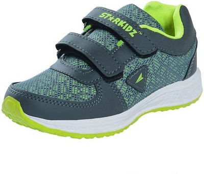 DAYZ Boys Velcro Running Shoes(Green