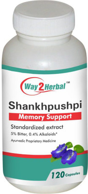 Way2Herbal Shankhpushpi 120 capsules (Pack of 4)(240 mg)