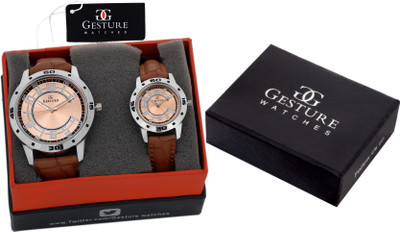 Gesture Gesture Anniversary Special Brown Round Combo Combo Series Watch - For Couple
Gesture Gesture Anniversary Special Brown Round Combo Combo Series Watch - For Couple
