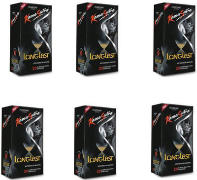 KamaSutra Longlast Condom (Set of 6, 72S) Condom(Set of 6, 12S)