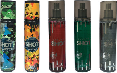 LAYER'R POWER PLAY,FLAIR, TREND, RED STALLION AND ROYAL JADE (PACK OF 5) Body Spray - For Men(135 ml)
LAYER'R POWER PLAY,FLAIR, TREND, RED STALLION AND ROYAL JADE (PACK OF 5) Body Spray - For Men(135 ml)