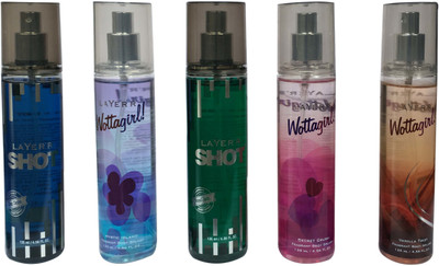 LAYER'R VANILLA TWIST, DEEP DESIRE , MYSTIC ISLAND, ROYAL JADE AND SECRET CRUSH (PACK OF 5) Body Spray - For Men & Women(135 ml)
LAYER'R VANILLA TWIST, DEEP DESIRE , MYSTIC ISLAND, ROYAL JADE AND SECRET CRUSH (PACK OF 5) Body Spray - For Men & Women(135 ml)