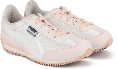 Puma Boys & Girls Lace Running Shoes(White, Peari puma white
