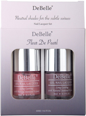 DeBelle Nail Lacquer set Fleur De Pearl gift pack of 2 Miss Bliss , Majestique Mauve(Pack of 2)
DeBelle Nail Lacquer set Fleur De Pearl gift pack of 2 Miss Bliss , Majestique Mauve(Pack of 2)