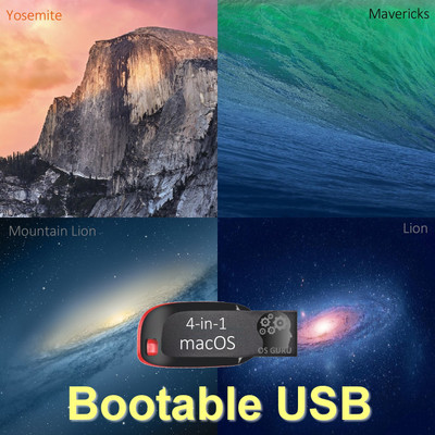 OSGuru YMML4IN1 4-in-1 OS X Yosemite (10.10.6) | OS X Mavericks (10.9.6) | OS X Mountain Lion (10.8.5) | OS X Lion (10.7.5) Reinstall/Repair/Restore/Upgrade 16GB Bootable USB Pen Drive (64-Bit)
OSGuru YMML4IN1 4-in-1 OS X Yosemite (10.10.6) | OS X Mavericks (10.9.6) | OS X Mountain Lion (10.8.5) | OS X Lion (10.7.5) Reinstall/Repair/Restore/Upgrade 16GB Bootable USB Pen Drive (64-Bit)