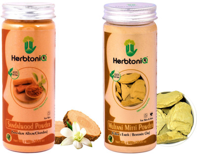 HerbtoniQ 100% Natural Sandalwood Powder 150g And Multani Mitti(Fuller's Earth) Powder 150g For Skin Care, Hair Care, Face Pack & Hair Pack(300 g)
HerbtoniQ 100% Natural Sandalwood Powder 150g And Multani Mitti(Fuller's Earth) Powder 150g For Skin Care, Hair Care, Face Pack & Hair Pack(300 g)
