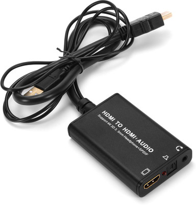 Microware 4K HDMI to HDMI + SPDIF Optical Toslink 3.5mm Stereo Audio Extractor Converter HDMI Adapter(Compatible with laptop, hdtv, PlayStation 4, projector, Black)
Microware 4K HDMI to HDMI + SPDIF Optical Toslink 3.5mm Stereo Audio Extractor Converter HDMI Adapter(Compatible with laptop, hdtv, PlayStation 4, projector, Black)