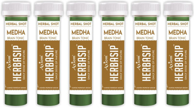 Herbasip Medha Juice Shots 50ml (Pack of 6 Shots) 300 ml(Pack of 6)