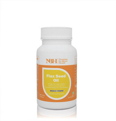 NBH Flexseed Oil 500 mg - 60 veggie Capsules(60 No)
