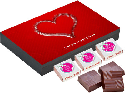 CHOCOCRAFT Valentine's Day Gift - Romantic Gift Ideas For Her - 18 Chocolate Box Truffles(500 g)