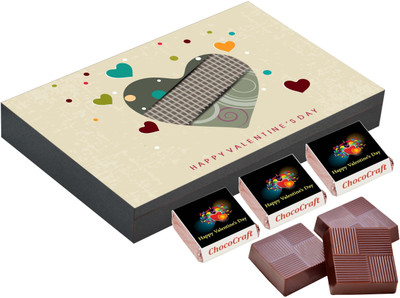 CHOCOCRAFT Valentine's Day Gifts - Romantic Homemade Gifts For Girlfriend - 12 Chocolate Box Truffles(400 g)