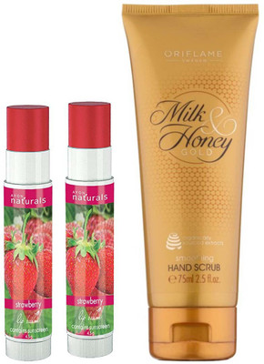 Avon Anew Natural Lip Balm Combo Pack Staawberry, Stawberry (4.5 g) with one hand scrub 75 g(Set of 3)
Avon Anew Natural Lip Balm Combo Pack Staawberry, Stawberry (4.5 g) with one hand scrub 75 g(Set of 3)
