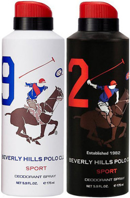 Beverly Hills Polo Club One No. 9 and One No. 2 Deodorant Spray - For Men(350 ml, Pack of 2)
Beverly Hills Polo Club One No. 9 and One No. 2 Deodorant Spray - For Men(350 ml, Pack of 2)