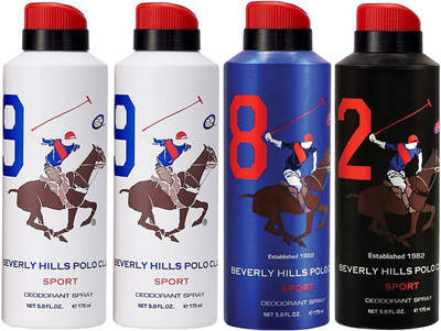 Beverly Hills Polo Club Two No. 9, One No. 8 and One No. 2 Deodorant Spray - For Men(700 ml, Pack of 4)
Beverly Hills Polo Club Two No. 9, One No. 8 and One No. 2 Deodorant Spray - For Men(700 ml, Pack of 4)