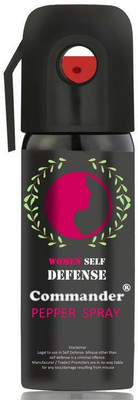 COMMANDER Ultra Strong Women Self Defence Pepper Spray for Safety/Protection, Compact Size with Clip | Max Protection - 45 shots | 60 ml Pepper Stream Spray
COMMANDER Ultra Strong Women Self Defence Pepper Spray for Safety/Protection, Compact Size with Clip | Max Protection - 45 shots | 60 ml Pepper Stream Spray