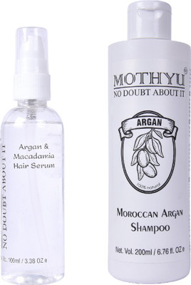 mothyu Argan Oil Hair Serum & Moroccon Shampoo For Men & Women - 100ml & 200ml(Set of 2)
mothyu Argan Oil Hair Serum & Moroccon Shampoo For Men & Women - 100ml & 200ml(Set of 2)