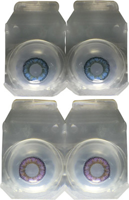 CRYSTAL EYE Blue Purple (violet) 2 pair Monthly Contact Lens(0.0, purple, blue, Pack of 2)
CRYSTAL EYE Blue Purple (violet) 2 pair Monthly Contact Lens(0.0, purple, blue, Pack of 2)