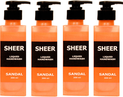 Sheer Premium Liquid Hand wash Sandal (200ml each)(800 ml, Pump Dispenser, Pack of 4)
Sheer Premium Liquid Hand wash Sandal (200ml each)(800 ml, Pump Dispenser, Pack of 4)