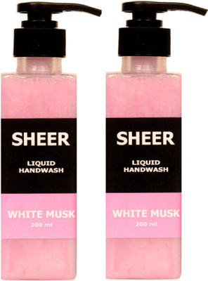 Sheer Premium Liquid Hand wash White Musk (200ml each)(400 ml, Pump Dispenser, Pack of 2)
Sheer Premium Liquid Hand wash White Musk (200ml each)(400 ml, Pump Dispenser, Pack of 2)