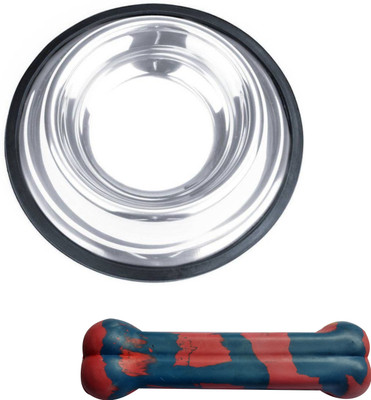 S.Blaze Multi Utility Combo - Stainless Steel Bowl (Medium) + Rubber Chew Spike Dental Rubber Bone For Dog
S.Blaze Multi Utility Combo - Stainless Steel Bowl (Medium) + Rubber Chew Spike Dental Rubber Bone For Dog