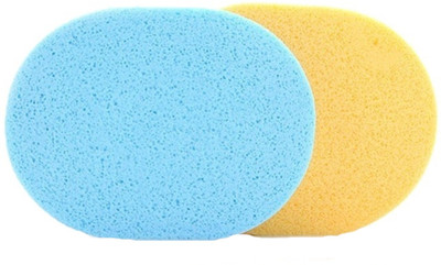 BeautyQua Facial Sponge 2 Pcs Soft Facial Cleansing Sponge Face Makeup Wash Pad Cleaning Sponge Puff Exfoliator Scrub
