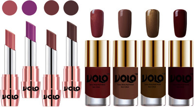 Volo Ultra HD Shine Nail Polish and Creamy With Matte Lipsticks Combo(Set of 8)
Volo Ultra HD Shine Nail Polish and Creamy With Matte Lipsticks Combo(Set of 8)