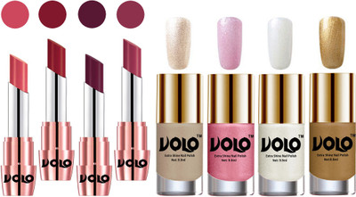 Volo Ultra HD Shine Nail Polish and Creamy With Matte Lipsticks Combo(Set of 8)
Volo Ultra HD Shine Nail Polish and Creamy With Matte Lipsticks Combo(Set of 8)