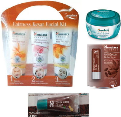 Himalaya Fairness Kesar Facial Kit, Rich Cocoa Butter Lip Care, Winter Defence Moisturzing Cream, Cocoa Butter Lip Balm(Set of 4)
Himalaya Fairness Kesar Facial Kit, Rich Cocoa Butter Lip Care, Winter Defence Moisturzing Cream, Cocoa Butter Lip Balm(Set of 4)