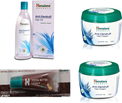 Himalaya Anti Dandruff Hair Oil, Anti Dandruff Hair Cream, Cocoa Butter Lip Balm(Set of 4)
Himalaya Anti Dandruff Hair Oil, Anti Dandruff Hair Cream, Cocoa Butter Lip Balm(Set of 4)