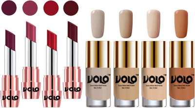 Volo Ultra HD Shine Nail Polish and Creamy With Matte Lipsticks Combo(Set of 8)
Volo Ultra HD Shine Nail Polish and Creamy With Matte Lipsticks Combo(Set of 8)