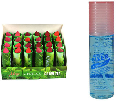 Miss Boss Lipstick set of 24 Green tea extract multicolor with moisturizing effect & Long Lasting Makeup Fixer Spray Primer(Set of 2)
Miss Boss Lipstick set of 24 Green tea extract multicolor with moisturizing effect & Long Lasting Makeup Fixer Spray Primer(Set of 2)