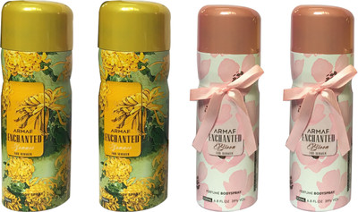 Armaf 2 ENCHANTED SUMMER AND 2 ENCHANTED BLOOM (PACK OF 4) Body Spray - For Women(200 ml, Pack of 4)
Armaf 2 ENCHANTED SUMMER AND 2 ENCHANTED BLOOM (PACK OF 4) Body Spray - For Women(200 ml, Pack of 4)
