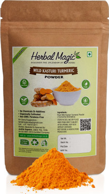 HERBAL MAGIC Natural Wild Turmeric Powder ( Amba Haldi / Kasthuri Manjal / Jangli Haldi )(100 g)
HERBAL MAGIC Natural Wild Turmeric Powder ( Amba Haldi / Kasthuri Manjal / Jangli Haldi )(100 g)