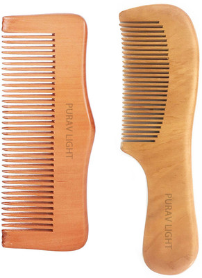 Purav Light Wooden Hair Styling Comb