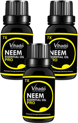 VIHADO 100% Pure Cold Pressed Neem Oil 7x Pro For Hair, Skin & Nails - Natural Insect Repellent Hair Oil (25 ml) (pack of 3) Hair Oil(25 ml)
VIHADO 100% Pure Cold Pressed Neem Oil 7x Pro For Hair, Skin & Nails - Natural Insect Repellent Hair Oil (25 ml) (pack of 3) Hair Oil(25 ml)