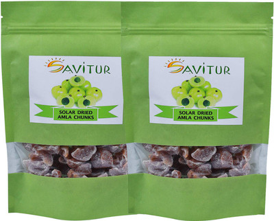 Savitur Dried Amla Chunks-(Pack of 2x200 Grams) Amla(400 g, Vacuum Pack)