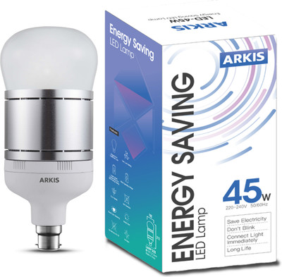 ARKIS 45 W Round B22 LED Bulb(White, Pack of 4)