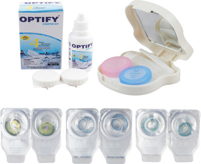 Optify Combo Pack Monthly Color Contact Lens With Travel Kit Monthly Contact Lens(1, Dark Green_Blue_Blue, Pack of 3)
Optify Combo Pack Monthly Color Contact Lens With Travel Kit Monthly Contact Lens(1, Dark Green_Blue_Blue, Pack of 3)