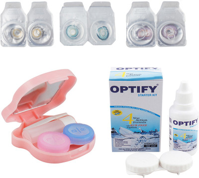 Optify Combo Pack Monthly Color Contact Lens With Travel Kit Monthly Contact Lens(1, Grey_Aqua_Violet, Pack of 3)
Optify Combo Pack Monthly Color Contact Lens With Travel Kit Monthly Contact Lens(1, Grey_Aqua_Violet, Pack of 3)