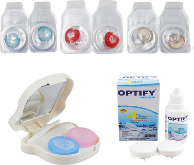 Optify Combo Pack Monthly Color Contact Lens With Travel Kit Monthly Contact Lens(1, Aqua_Red_Brown, Pack of 3)
Optify Combo Pack Monthly Color Contact Lens With Travel Kit Monthly Contact Lens(1, Aqua_Red_Brown, Pack of 3)