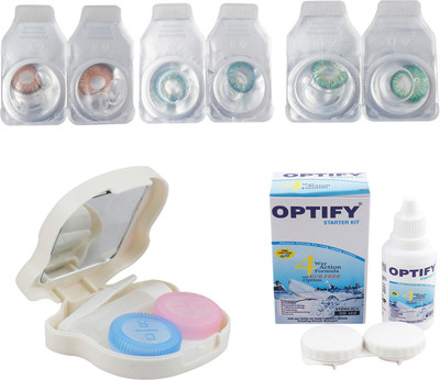 Optify Combo Pack Monthly Color Contact Lens With Travel Kit Monthly Contact Lens(1, Hazel_Aqua_Dark Green, Pack of 3)
Optify Combo Pack Monthly Color Contact Lens With Travel Kit Monthly Contact Lens(1, Hazel_Aqua_Dark Green, Pack of 3)