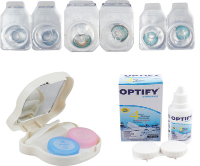 Optify Combo Pack Monthly Color Contact Lens With Travel Kit Monthly Contact Lens(1, Blue_Green Turquoise_Aqua, Pack of 3)
Optify Combo Pack Monthly Color Contact Lens With Travel Kit Monthly Contact Lens(1, Blue_Green Turquoise_Aqua, Pack of 3)