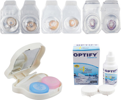 Optify Combo Pack Monthly Color Contact Lens With Travel Kit Monthly Contact Lens(1, Brown_Honey_Violet, Pack of 3)
Optify Combo Pack Monthly Color Contact Lens With Travel Kit Monthly Contact Lens(1, Brown_Honey_Violet, Pack of 3)