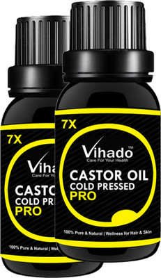VIHADO Pure Castor Oil (ColdPressed) For Hair, Eyelashes, Body, Skin Care and Hair Oil 7x PRO (20 ml) (Pack of 2) Hair Oil(20 ml)
VIHADO Pure Castor Oil (ColdPressed) For Hair, Eyelashes, Body, Skin Care and Hair Oil 7x PRO (20 ml) (Pack of 2) Hair Oil(20 ml)