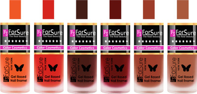 Forsure Orange, Red, Reddish Maroon, Maroon, Nude, Brown Velvet Matte Nail Polish (Set of 6 Nail Polish) Orange, Red, Reddish Maroon, Maroon, Nude, Brown(Pack of 6)
Forsure Orange, Red, Reddish Maroon, Maroon, Nude, Brown Velvet Matte Nail Polish (Set of 6 Nail Polish) Orange, Red, Reddish Maroon, Maroon, Nude, Brown(Pack of 6)