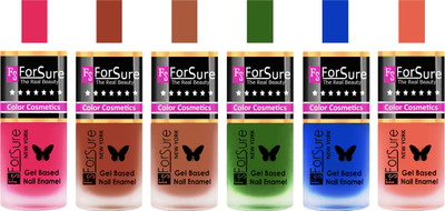 Forsure Pink, Nude, brown, Green, Blue, Peach Velvet Matte Nail Polish (Set of 6 Nail Polish) Pink, Nude, brown, Green, Blue, Peach(Pack of 6)
Forsure Pink, Nude, brown, Green, Blue, Peach Velvet Matte Nail Polish (Set of 6 Nail Polish) Pink, Nude, brown, Green, Blue, Peach(Pack of 6)