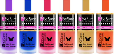 Forsure Purple, Blue, Pink, Peach, Golden, Orange Velvet Matte Nail Polish (Set of 6 Nail Polish) Purple, Blue, Pink, Peach, Golden, Orange(Pack of 6) 
Forsure Purple, Blue, Pink, Peach, Golden, Orange Velvet Matte Nail Polish (Set of 6 Nail Polish) Purple, Blue, Pink, Peach, Golden, Orange(Pack of 6)