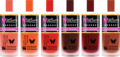 Forsure Peach,Orange, Red, Reddish Maroon, Maroon, Nude Velvet Matte Nail Polish (Set of 6 Nail Polish) Peach,Orange, Red, Reddish Maroon, Maroon, Nude(Pack of 6)
Forsure Peach,Orange, Red, Reddish Maroon, Maroon, Nude Velvet Matte Nail Polish (Set of 6 Nail Polish) Peach,Orange, Red, Reddish Maroon, Maroon, Nude(Pack of 6)