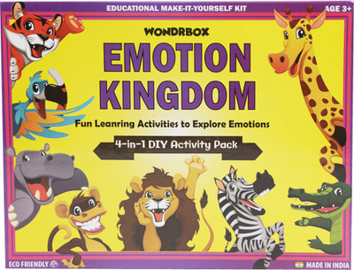 WondrBox Emotion Kingdon – (4-in-1) DIY learning activities and games – Age 3+ Board Game