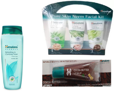 Himalaya Refreshing Clarifying Toner, Pure Skin Neem Facial Kit, Cocoa Butter Lip Balm(Set of 3)
Himalaya Refreshing Clarifying Toner, Pure Skin Neem Facial Kit, Cocoa Butter Lip Balm(Set of 3)